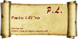 Papiu Léna névjegykártya